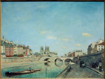 De Seine en Notre-Dame door Johan Barthold Jongkind